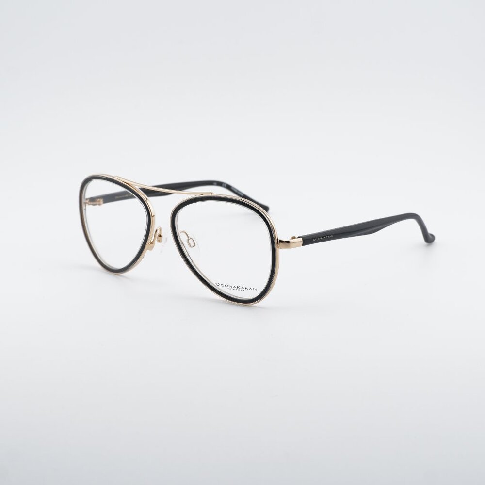Donna Karan DO5006 002 Eyeglasses - Black/Gold 54mm Aviator Frame